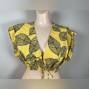 ZARA Crop Blouse with Tie size XS